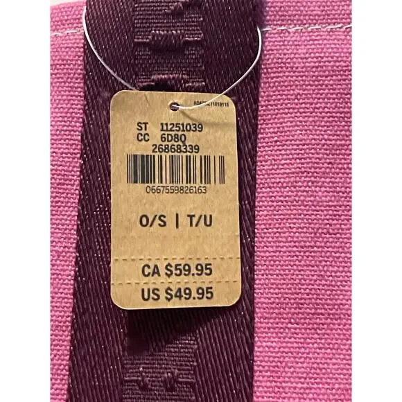 NWT PINK Tote Bag Pink and Purple Great for Travel - Picture 5 of 7